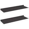 vidaXL P&oacute;łka wisząca 2 pcs Czarny 60 x 18 x 2,5 cm Stal