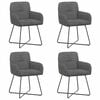 vidaXL Krzesła jadalne 4 pcs Welur ciemnoszary 59 x 56,5 x 86 cm