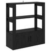 vidaXL Bufet Czarny dąb 30 x 80 x 90 cm Materiał drewnopochodny