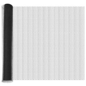 vidaXL Sześciokątne ogrodzenie z słupkiem 25 x 1,4 m Stal pokryta PVC