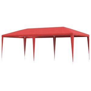 vidaXL Namiot Imprezowy Czerwony 600 x 300 x 255 cm PE i stal