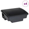 vidaXL Pułapki na myszy 4 szt. Czarne 23x19x9,5 cm
