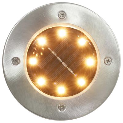 vidaXL Solarne lampy gruntowe LED, 8 szt., kolory RGB