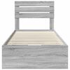 vidaXL Ramka ł&oacute;żka Szary Sonoma 100 x 200 cm Drewno inżynieryjne