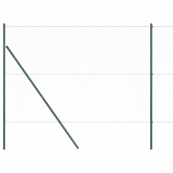 vidaXL Ogrodzenie z słupkami Zielony 1.5 x 10 m Stal pokryta PCV