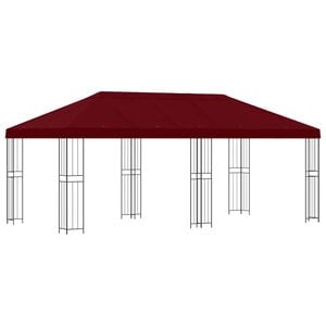 vidaXL Altana z bokami 6 x 3 m bordowy Poliester i Stal 190
