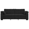 vidaXL Sofa 3-osobowa, czarny, 220x77x82 cm, tapicerowana aksamitem