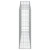 vidaXL Kosze gabionowe, 18 szt, 200x30x100/120cm, galwanizowane żelazo