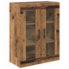 vidaXL Highboard z szufladą 2 pcs Stare drewno Materiał drewnopochodny