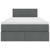 vidaXL Ł&oacute;żko z miejscem na przechowywanie i materacem Ciemnoszary