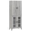 vidaXL Witrynka szary dąb sonoma 69,5x34x180cm materiał drewnopochodny