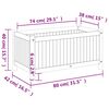 vidaXL Donica ogrodowa z wyści&oacute;łką, 80x42x40 cm, lite drewno akacjowe