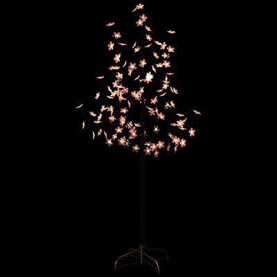 vidaXL Drzewko wiśniowe, 84 ciepłe białe LED, 120 cm