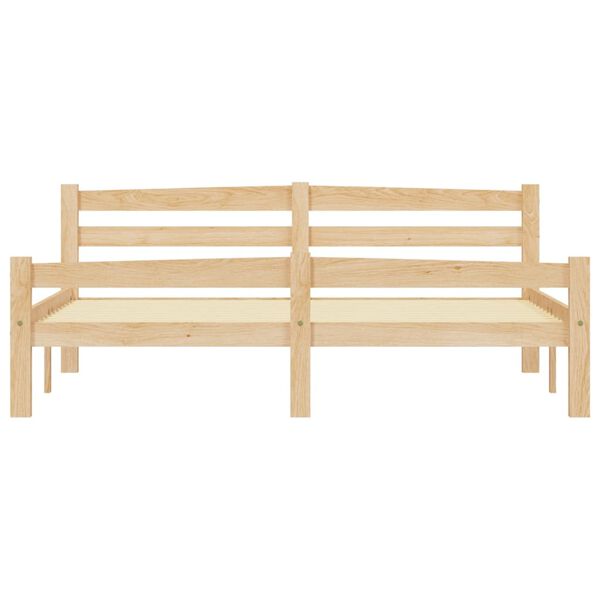 vidaXL Rama ł&oacute;żka z 2 szufladami, lite drewno sosnowe, 160x200 cm