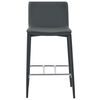 vidaXL Krzesła barowe, 2 szt., szare, sztuczna sk&oacute;ra
