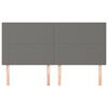 vidaXL Zagł&oacute;wek ciemnoszary 200x5x118/128 cm tkanina