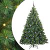vidaXL Sztuczna choinka z 300 diodami LED Zielony 210 cm PE i PVC