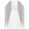 vidaXL Podwyższona donica gabionowa, galwanizowana stal, 450x90x100 cm