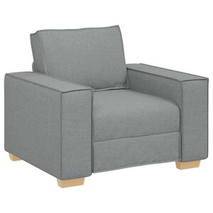 vidaXL Sofa Fotel Jasnoszary 60 cm Tkanina