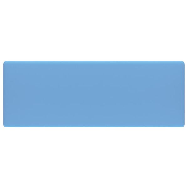 vidaXL Kwadratowa umywalka z przelewem, matowa jasnoniebieska, 41x41cm