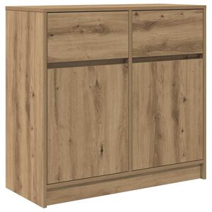 vidaXL Komoda z szufladą Artisan Oak 80x34x76 cm Drewno klejone