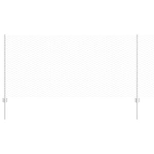 vidaXL Ogrodzenie z słupkiem Srebrny 1 x 100 m Stal