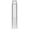 vidaXL Kosze gabionowe, 11 szt, 300x50x220/240cm, galwanizowane żelazo