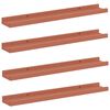vidaXL P&oacute;łka ścienna 4 szt. Czerwony 60 x 9 x 3 cm Drewno inżynieryjne
