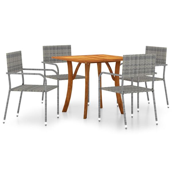 vidaXL 5-częściowy zestaw mebli ogrodowych, antracytowy