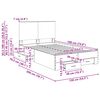 vidaXL Ramka ł&oacute;żka Stare drewno 135 x 190 cm Materiał drewnopochodny