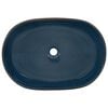 vidaXL Umywalka nablatowa, brązowo-niebieska, owalna, 59x40x14 cm