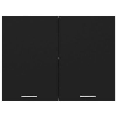 vidaXL Szafka wisząca, czarna, 80x31x60 cm, materiał drewnopochodny