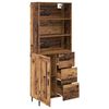 vidaXL Highboard z szufladą Stare drewno 69,5 x 34 x 180 cm