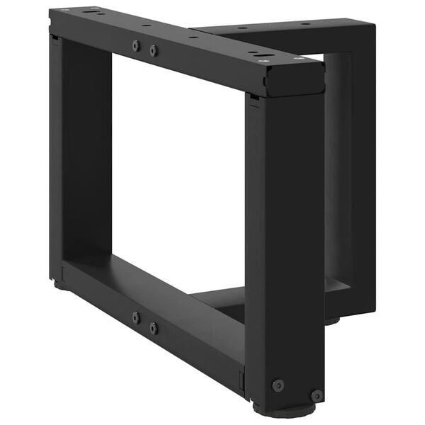 vidaXL Nogi do stolika kawowego w kształcie litery T 2 szt. Czarne 50x25x(30-31) cm Stal