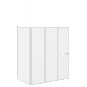 vidaXL Drzwi prysznicowe, kształt L, 70x120x137 cm, 4 panele, składane