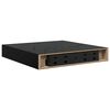 vidaXL P&oacute;łki ścienne 4 szt., czarne, wysoki połysk, 23x23,5x3,8 cm MDF