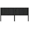 vidaXL Wezgłowie ł&oacute;żka, czarne, 205,5x4x100 cm, lite drewno sosnowe