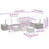 vidaXL Zestaw Sof na Ogr&oacute;d z poduszką 9 pcs Czarny Polirattan