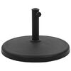 vidaXL Podstawa pod parasol ogrodowy, okrągła, żywica, 19 kg, czarna