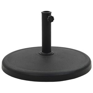 vidaXL Podstawa pod parasol ogrodowy, okrągła, żywica, 19 kg, czarna