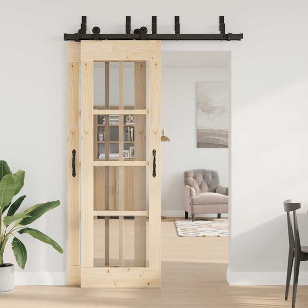 vidaXL System do montażu drzwi przesuwnych, 152,5 cm, stal, czarny