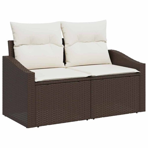 vidaXL Sofa Ogrodowa z poduszką 123 x 62 x 69 cm polirattan