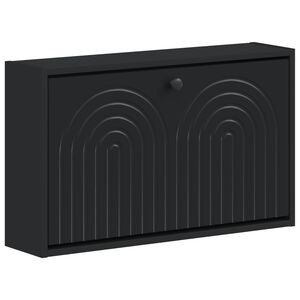 vidaXL Wisząca szafka na buty ALKMAAR 71 x 17 x 43 cm Czarny