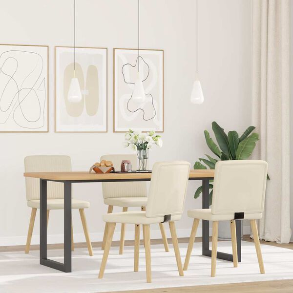 vidaXL Krzesła stołowe, 4 szt., lniane