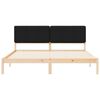 vidaXL Ramka ł&oacute;żka z tapicerowanym wezgłowiem Czarny 180 x 200 cm