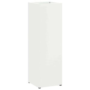 vidaXL Stojak na parasol Biały 15,5 x 15,5 x 49 cm Metal