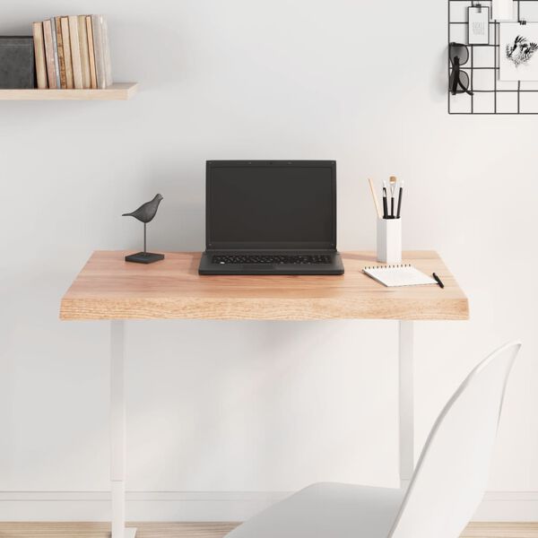 vidaXL Blat, jasnobrązowy 80x60x(2-4) cm drewno z naturalną krawędzią