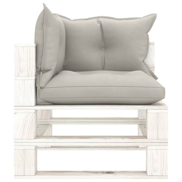 vidaXL 7-częściowy zestaw mebli ogrodowych z palet, z poduszkami taupe