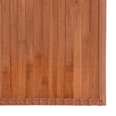 vidaXL Dywan kwadratowy, brązowy, 100x100 cm, bambusowy