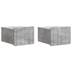 vidaXL Wisząca Szafka Nocna 2 szt. Betonowy szary 33 x 34,5 x 24 cm